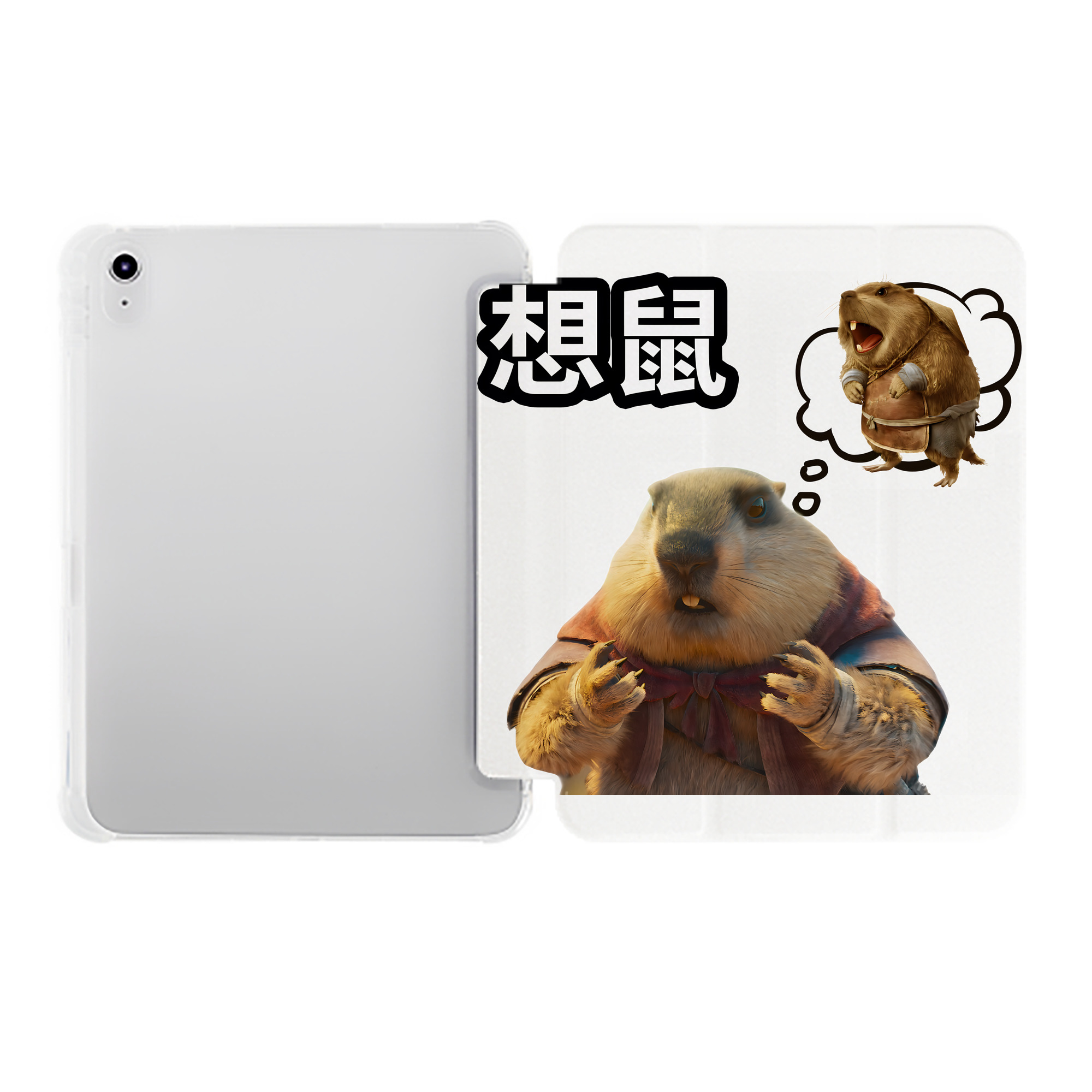 （画像用） Ne Zha 2 ナタ 魔童の大暴れ IPad ケース ペン収納付き 三つ折りスタンド PUレザー×シリコン 対応機種9.5/10.5/10.9インチ